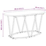 vidaXL Konferenčný stolík Staré drevo 80x40x40,5 cm z dreva a kovu – Obrázok 8