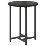 vidaXL Bočný stolík 2 ks Čierny Dubový drevotrieska a Kov – Obrázok 5