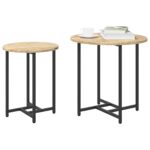 vidaXL Sada príručných stolíkov 2 pcs Sonoma dub a čierna – Obrázok 3