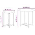 vidaXL Nočný stolík 2 ks Artisan Dubový a kov – Obrázok 8