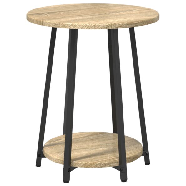 vidaXL Stolík 2 ks Sonoma Dub, Drevovláknitá doska a Kov – Obrázok 6