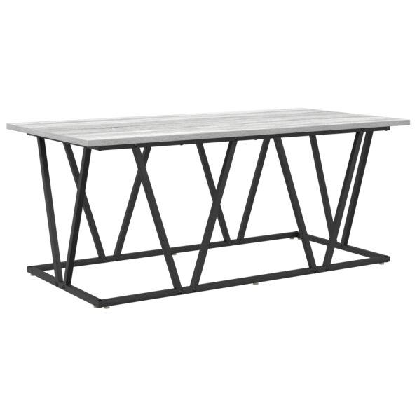 869711_2.jpg vidaXL sivý konferenčný stolík 100x50x40 cm vyrobený z inžinierstva dreva a kovu – Obrázok 2