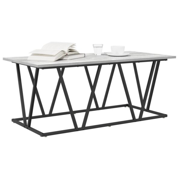 869711_3.jpg vidaXL sivý konferenčný stolík 100x50x40 cm vyrobený z inžinierstva dreva a kovu – Obrázok 3