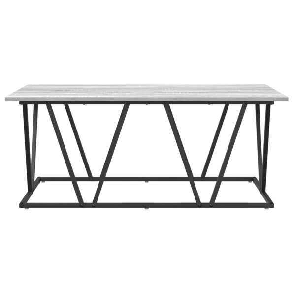 869711_4.jpg vidaXL sivý konferenčný stolík 100x50x40 cm vyrobený z inžinierstva dreva a kovu – Obrázok 4