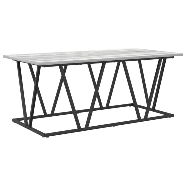869711_6.jpg vidaXL sivý konferenčný stolík 100x50x40 cm vyrobený z inžinierstva dreva a kovu – Obrázok 6