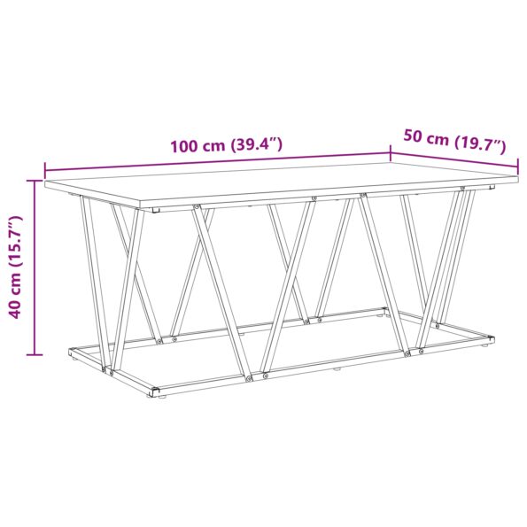 869711_9.jpg vidaXL sivý konferenčný stolík 100x50x40 cm vyrobený z inžinierstva dreva a kovu – Obrázok 9