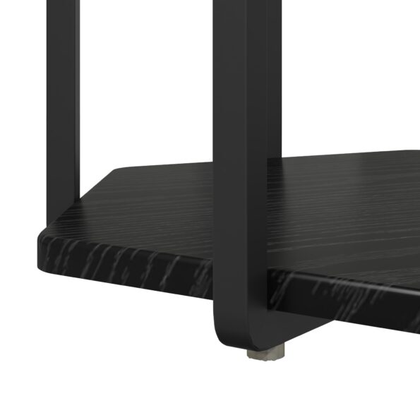 vidaXL Bočný stôl 2 ks Čierna Dubový kompozit a kov – Obrázok 6