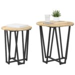 vidaXL Sada príručných stolíkov 2 pcs Sonoma dub a čierna – Obrázok 3