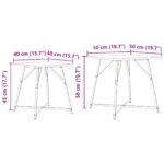 vidaXL Bočný stôl 2 ks, dymený dub, inžinierstvo a kov – Obrázok 9