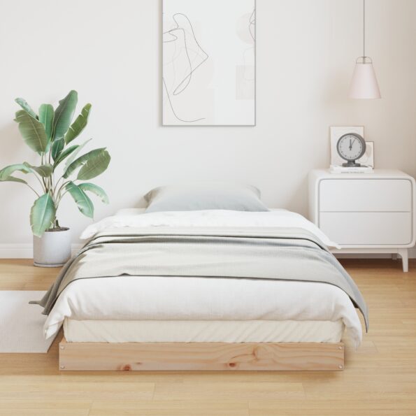 vidaXL Rám postele 80x210 cm z masívneho borovice – Obrázok 4