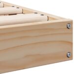 vidaXL Rám postele 90x210 cm z masívneho borovicového dreva – Obrázok 7