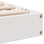 vidaXL Rám postele biela 90x210 cm masívne borovicové drevo – Obrázok 7