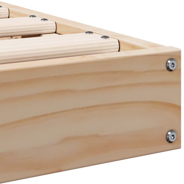 vidaXL Posteľový rám 100x210 cm z masívneho borovice – Obrázok 7