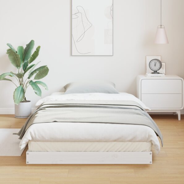 869737_4.jpg vidaXL Rám postele biely 100x210 cm z masívneho borovicového dreva – Obrázok 4