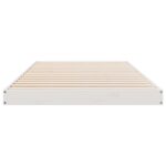 vidaXL Rám postele biely 100x210 cm z masívneho borovicového dreva – Obrázok 5