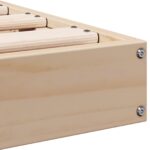 vidaXL Drevený rám postele biely 200x210 cm z masívneho borovicového dreva – Obrázok 7