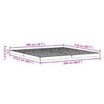 vidaXL Drevený rám postele biely 200x210 cm z masívneho borovicového dreva – Obrázok 8