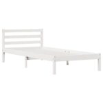 vidaXL Rám postele s čelnou doskou Biela 215,5 x 95,5 x 69,5 cm – Obrázok 2