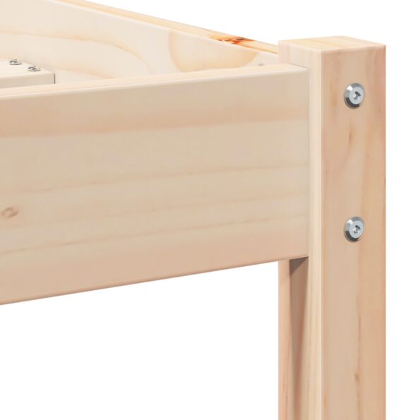 vidaXL Rám postele s čelom 100x210 cm z masívneho borovicového dreva – Obrázok 7