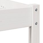 vidaXL Rám postele s čelom Biela 100x210 cm Masívne drevo borovica – Obrázok 7