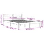 vidaXL Postelový rám s čelom 140x210 cm z masívneho borovicového dreva – Obrázok 8