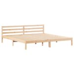 vidaXL Rám postele s čelnou doskou Hnedá 225,5 x 205,5 x 69,5 cm – Obrázok 2