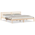 vidaXL Rám postele s čelnou doskou Hnedá 225,5 x 205,5 x 69,5 cm – Obrázok 3