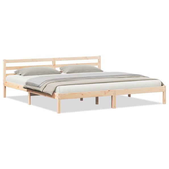 vidaXL Rám postele s čelnou doskou Hnedá 225,5 x 205,5 x 69,5 cm – Obrázok 3