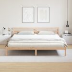 vidaXL Rám postele s čelnou doskou Hnedá 225,5 x 205,5 x 69,5 cm – Obrázok 4