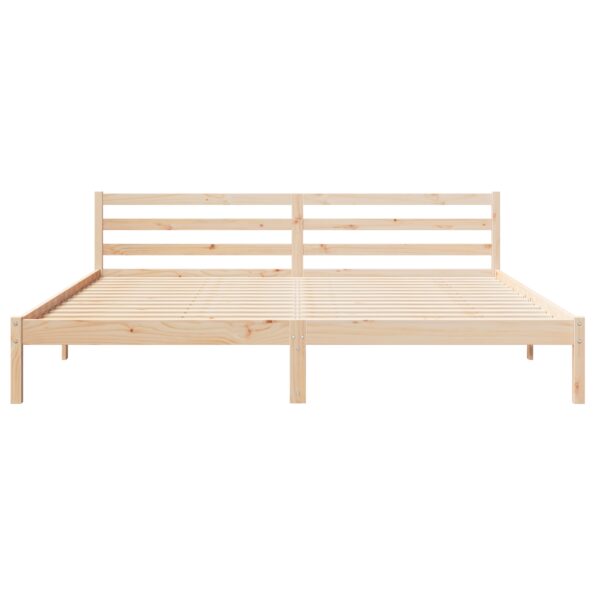 vidaXL Rám postele s čelnou doskou Hnedá 225,5 x 205,5 x 69,5 cm – Obrázok 5