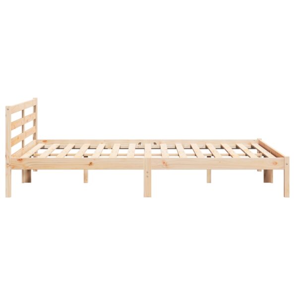 vidaXL Rám postele s čelnou doskou Hnedá 225,5 x 205,5 x 69,5 cm – Obrázok 6