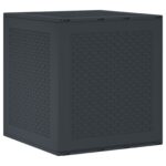 vidaXL Antracitová vonkajšia skriňa 55x53x57 cm PP – Obrázok 2
