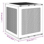 vidaXL Záhradná úložná truhlica Hnedá 55x53x57 cm PP – Obrázok 10