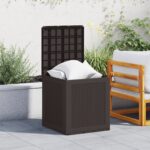 vidaXL Záhradná úložná truhlica Hnedá 55x53x57 cm PP – Obrázok 4
