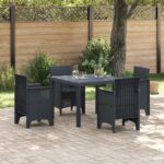 vidaXL Záhradný stôl Antracit 100x100x73 cm Poly Rattan