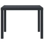 vidaXL Záhradný stôl Antracit 100x100x73 cm Poly Rattan – Obrázok 4
