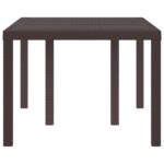 vidaXL Vonkajší stôl Hnedý Plast Veľký Ľahký Jedálenský stôl – Obrázok 6