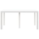vidaXL Záhradný stôl Biela Polypropylén Stredný Odolný Záhradný stôl – Obrázok 4