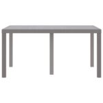 vidaXL vonkajší stôl Svetlosivý Plast Stredný Odolný Záhradný stôl – Obrázok 5