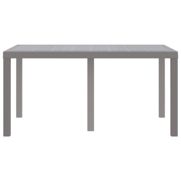 vidaXL vonkajší stôl Svetlosivý Plast Stredný Odolný Záhradný stôl – Obrázok 5