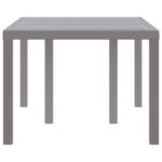 vidaXL vonkajší stôl Svetlosivý Plast Stredný Odolný Záhradný stôl – Obrázok 6