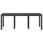 vidaXL Záhradný stôl Antracitový 200x100x73 cm Poly Ratan – Obrázok 5