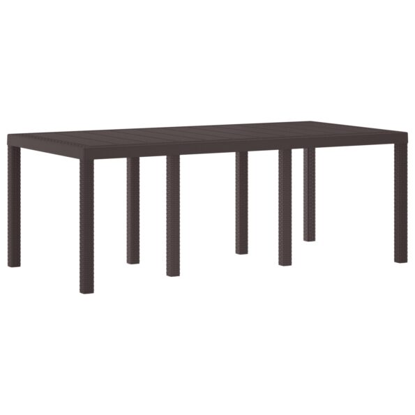 871689_2.jpg vidaXL Záhradný stôl Hnedá 200x100x73 cm Poly Rattan – Obrázok 2