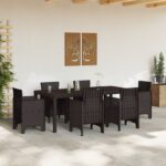 vidaXL Záhradný stôl Hnedá 200x100x73 cm Poly Rattan – Obrázok 3