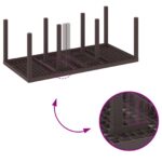 vidaXL Záhradný stôl Hnedá 200x100x73 cm Poly Rattan – Obrázok 9