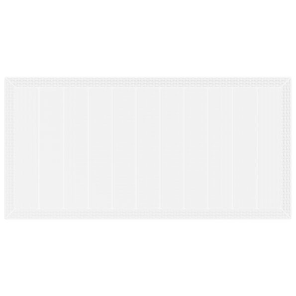 vidaXL Záhradný stôl Biela 200x100x73 cm Poly Rattan – Obrázok 7