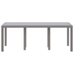 vidaXL Záhradný stôl Svetlosivá 200x100x73 cm Poly Rattan – Obrázok 5