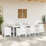 vidaXL Záhradný stôl Biely 250x100x73 cm Poly Rattan – Obrázok 3