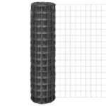 vidaXL Euro plot, oceľ 10x1,5 m, sivý