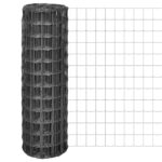 vidaXL Euro plot, oceľ 25x1,2 m, sivý